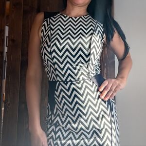 Black and White Chevron Dress